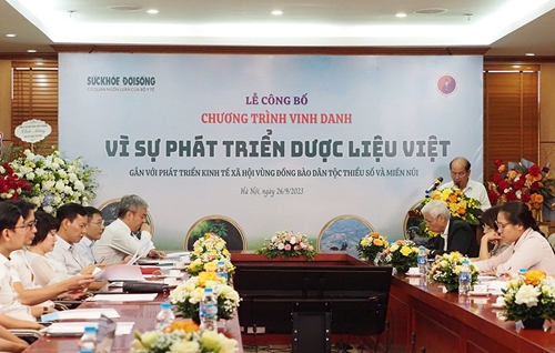 Chương trình vinh danh vì sự phát triển dược liệu Việt tổ chức vào tháng 12-2023
